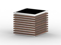 Puķu pods „Block“ 06.042.L no nerūsējošā tērauda