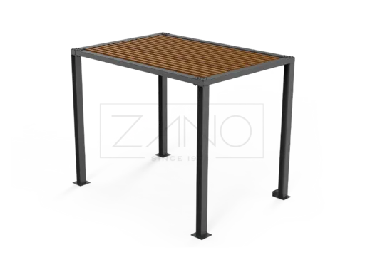 Pergola 3 x 2 m 22.001.2 | oglekļa tērauds un cietkoksne