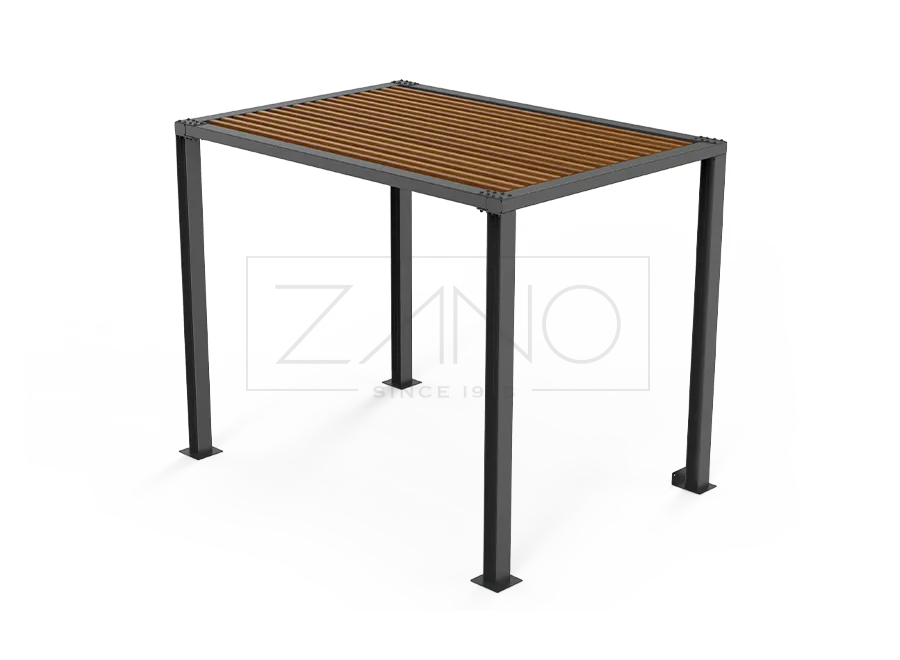 Pergola 3 x 2 m 22.001.2 | oglekļa tērauds un cietkoksne