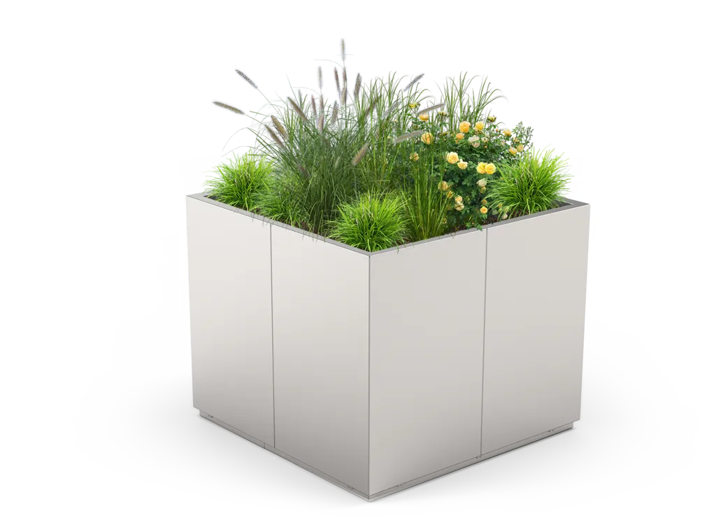 Quadro 02.176.XL puķu pods no nerūsējošā tērauda