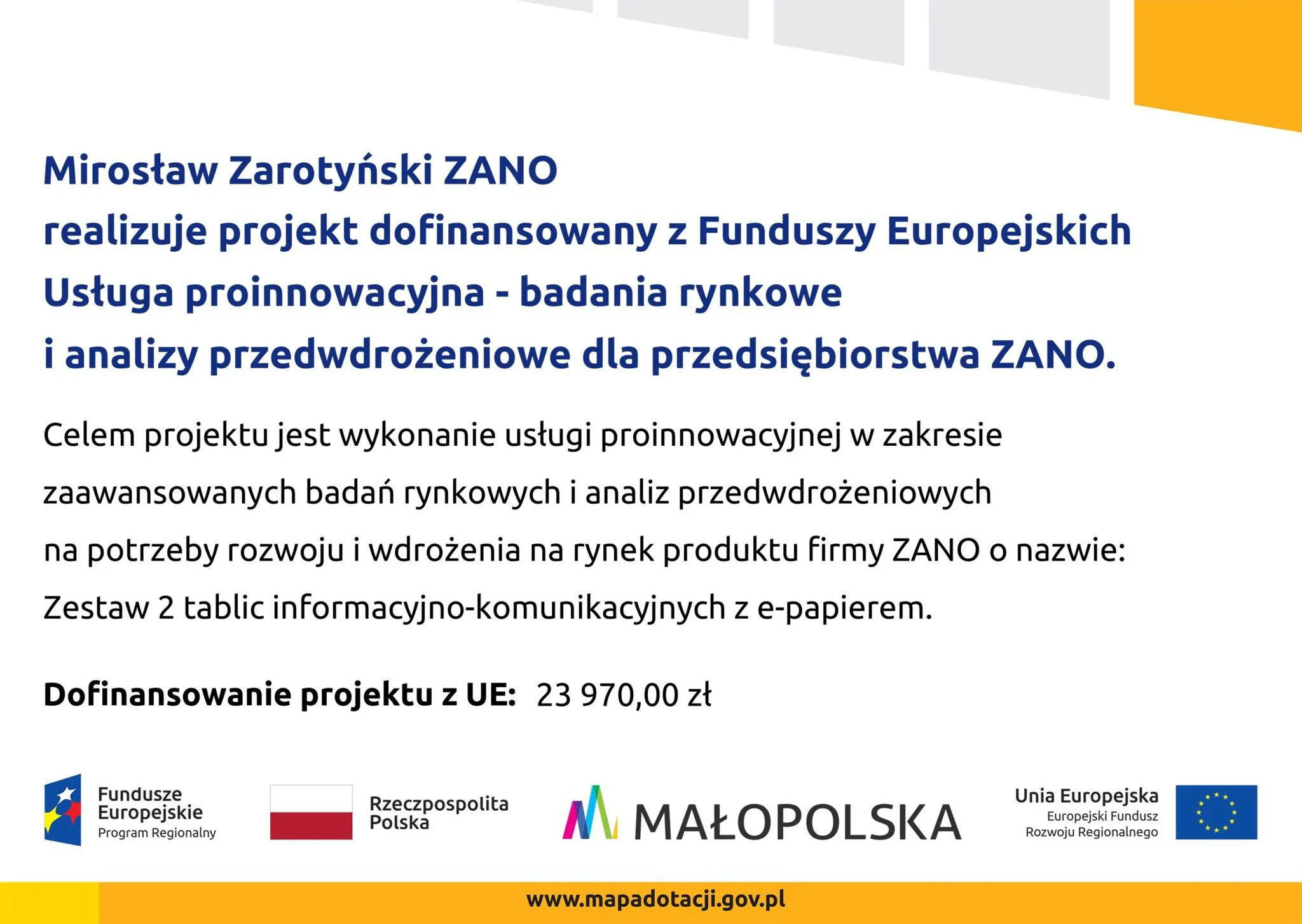 projekts, kas tiek finansēts no ES līdzekļiem