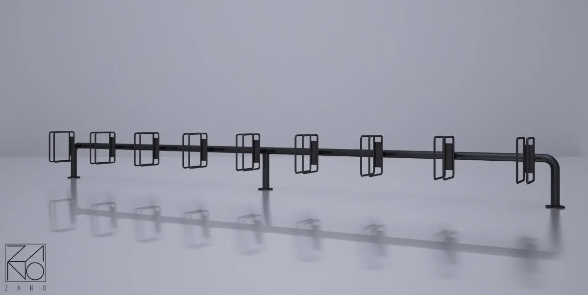 9 velosipēdu statīva variants