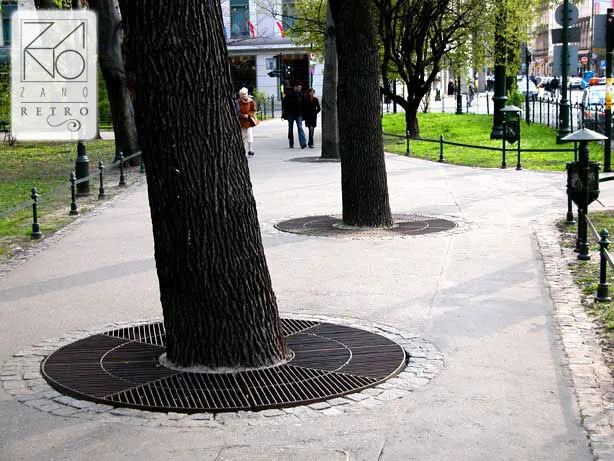 Režģi un koku aizsargi, pilsētas zaļumi