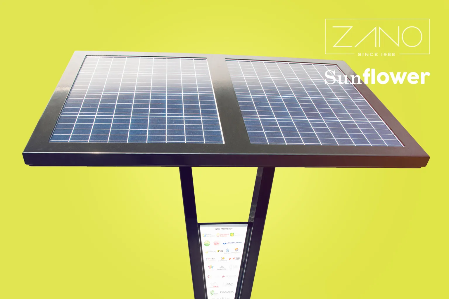 Saules paneļi, kas nodrošina ar enerģiju Saules staciju „Sunflower“