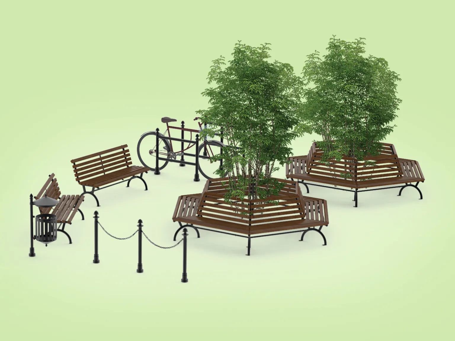 solīši un „Parco Retro Giorno“ mēbeles
