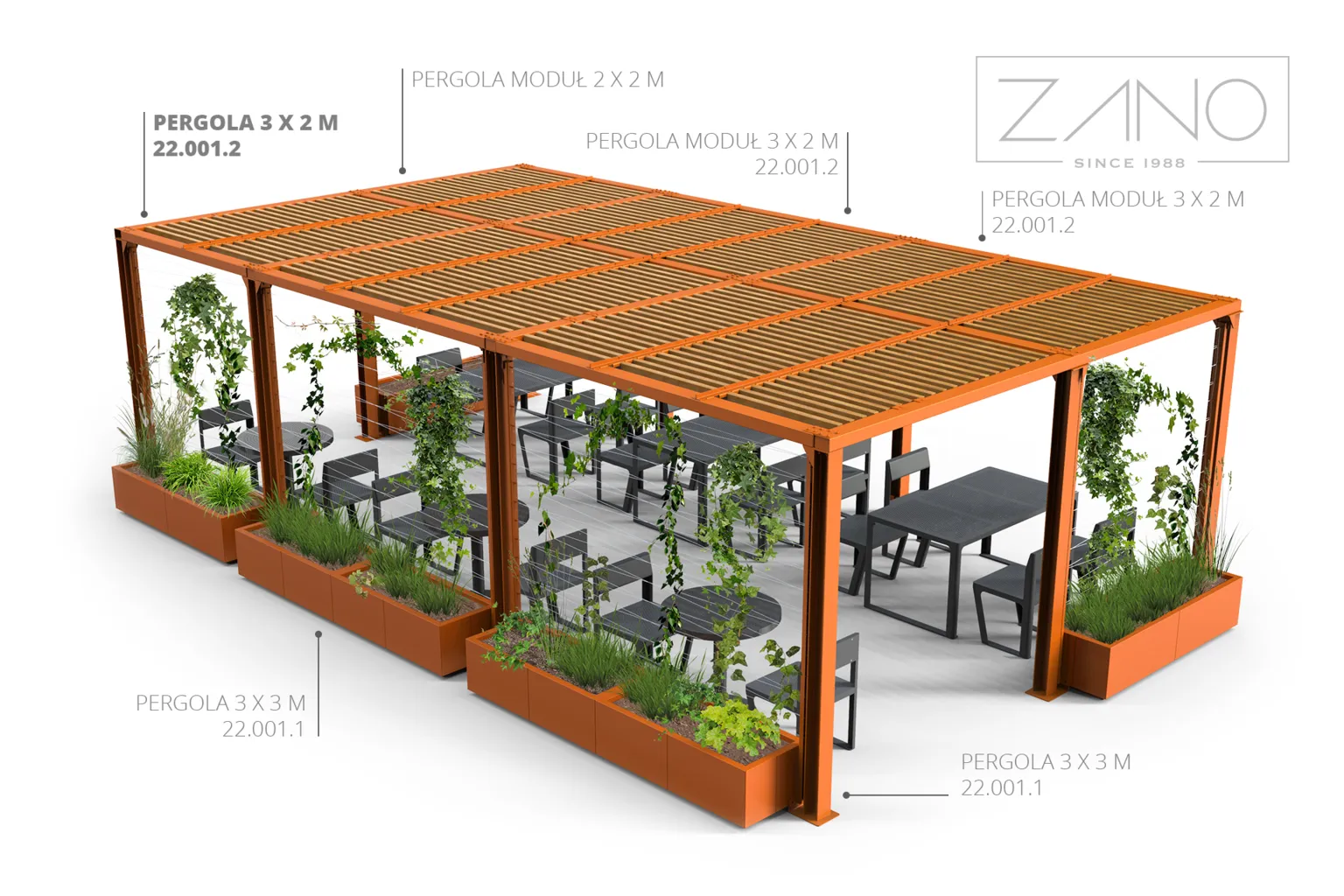 Pergola | ZANO pilsētas mēbeles