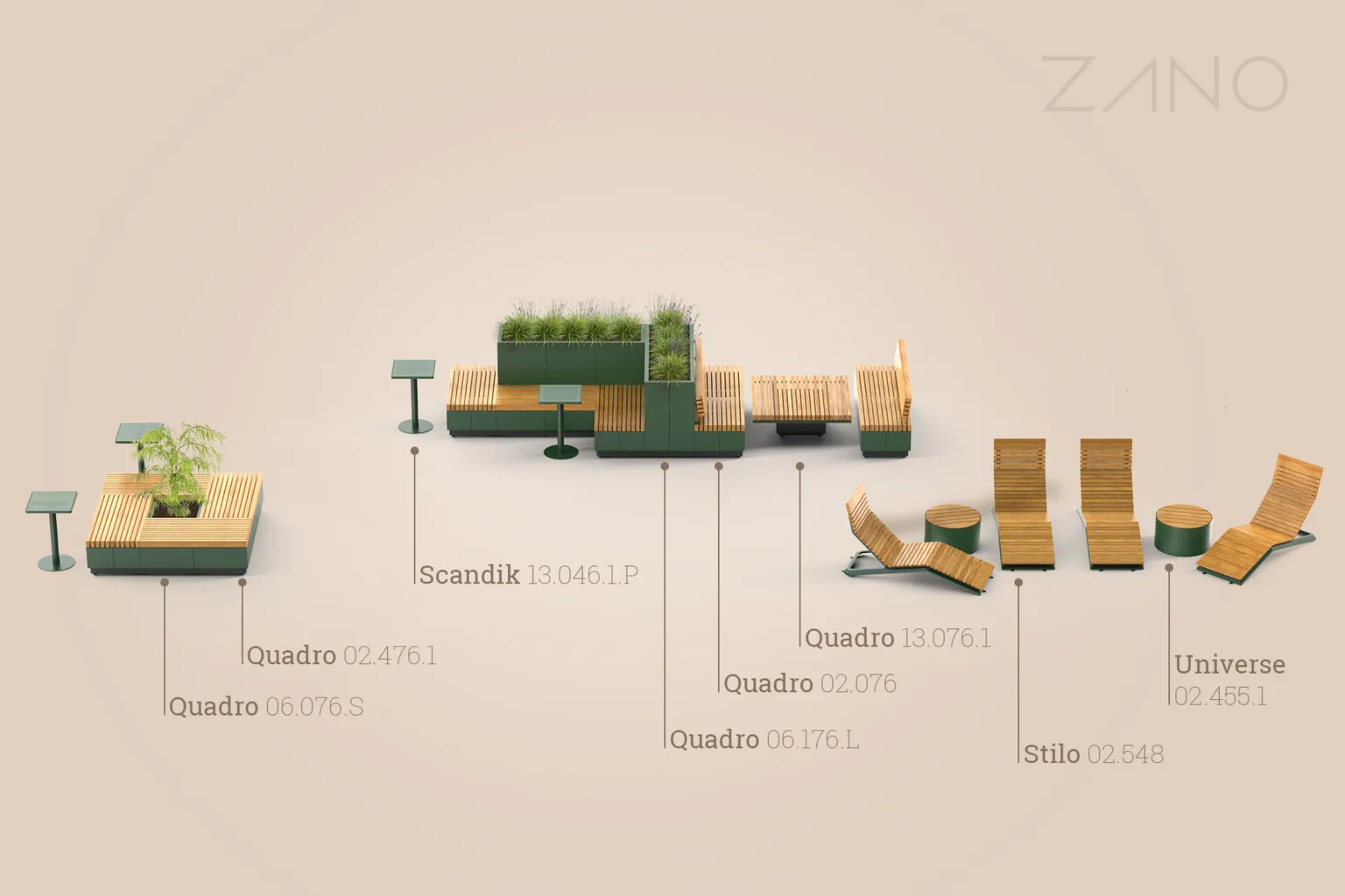 zano – pilsētas mēbeles biroju un tirdzniecības telpām