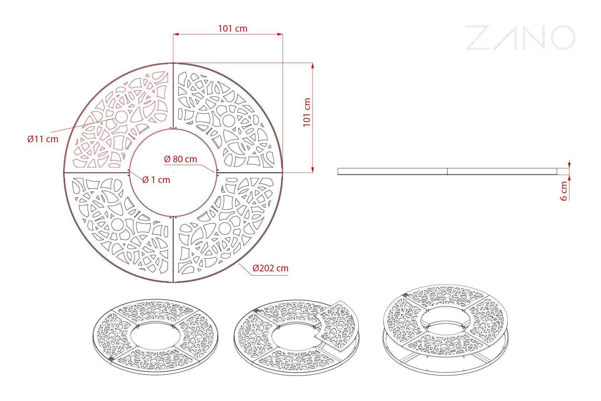 Acero 11.062 izmēri Acero 11.062 izmēri