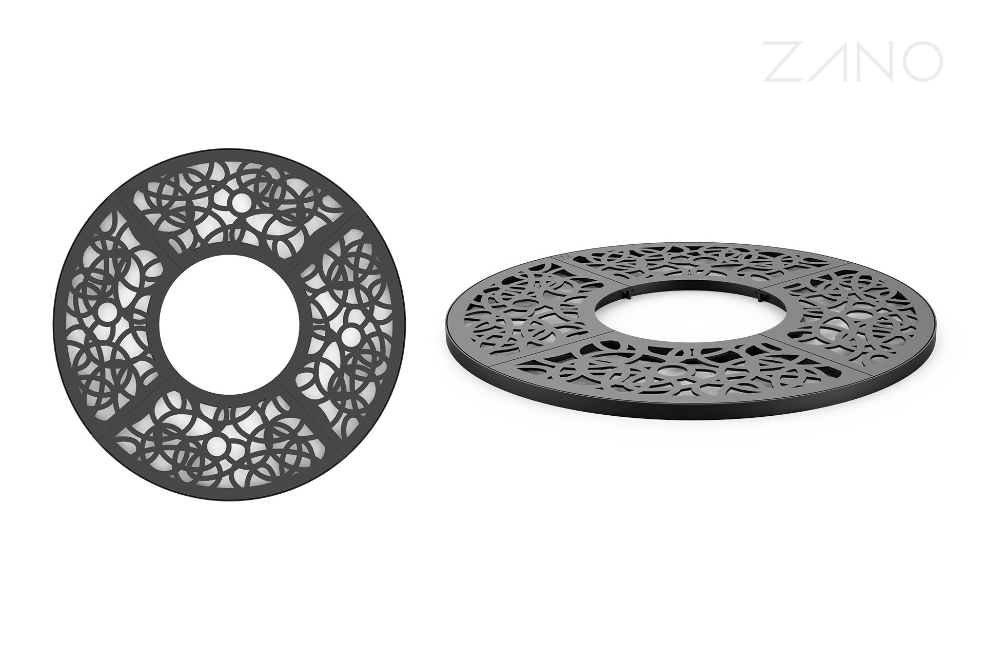 Režģis zem eglītes ar iespēju tajā uzstādīt apgaismojumu Režģis zem eglītes ar iespēju tajā uzstādīt apgaismojumu