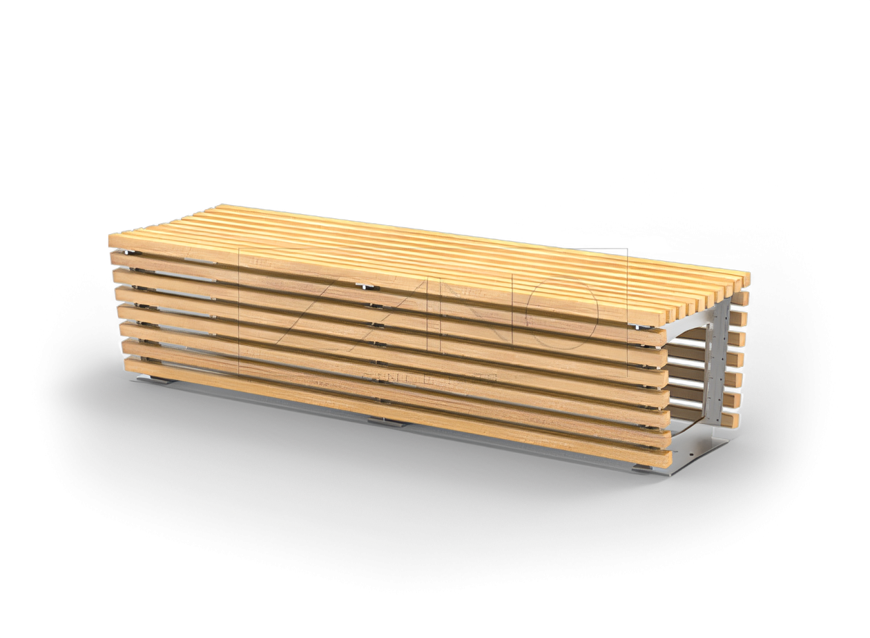 Modulārais zibspuldzes sols no nerūsējošā tērauda Pilsētas soliņi, modulāri, moderni