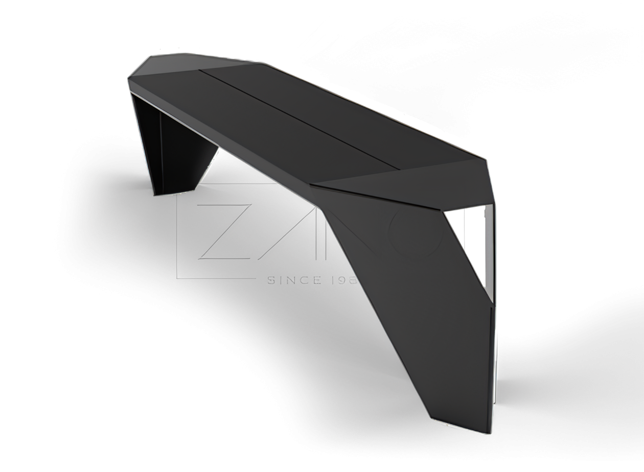 IVO pilsētas sols 02.445.2 melns pulverkrāsots oglekļa tērauds