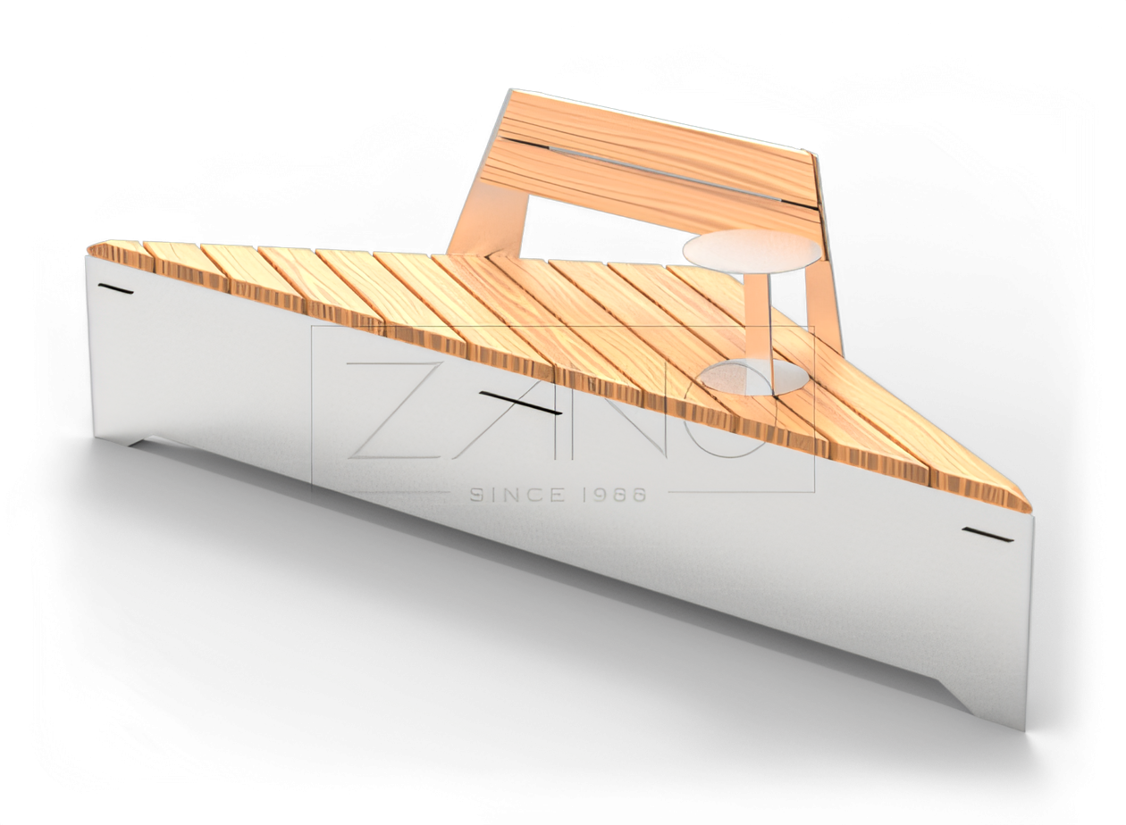 Origami sols ar atzveltni un galdu, nerūsējo&scaron;ais tērauds