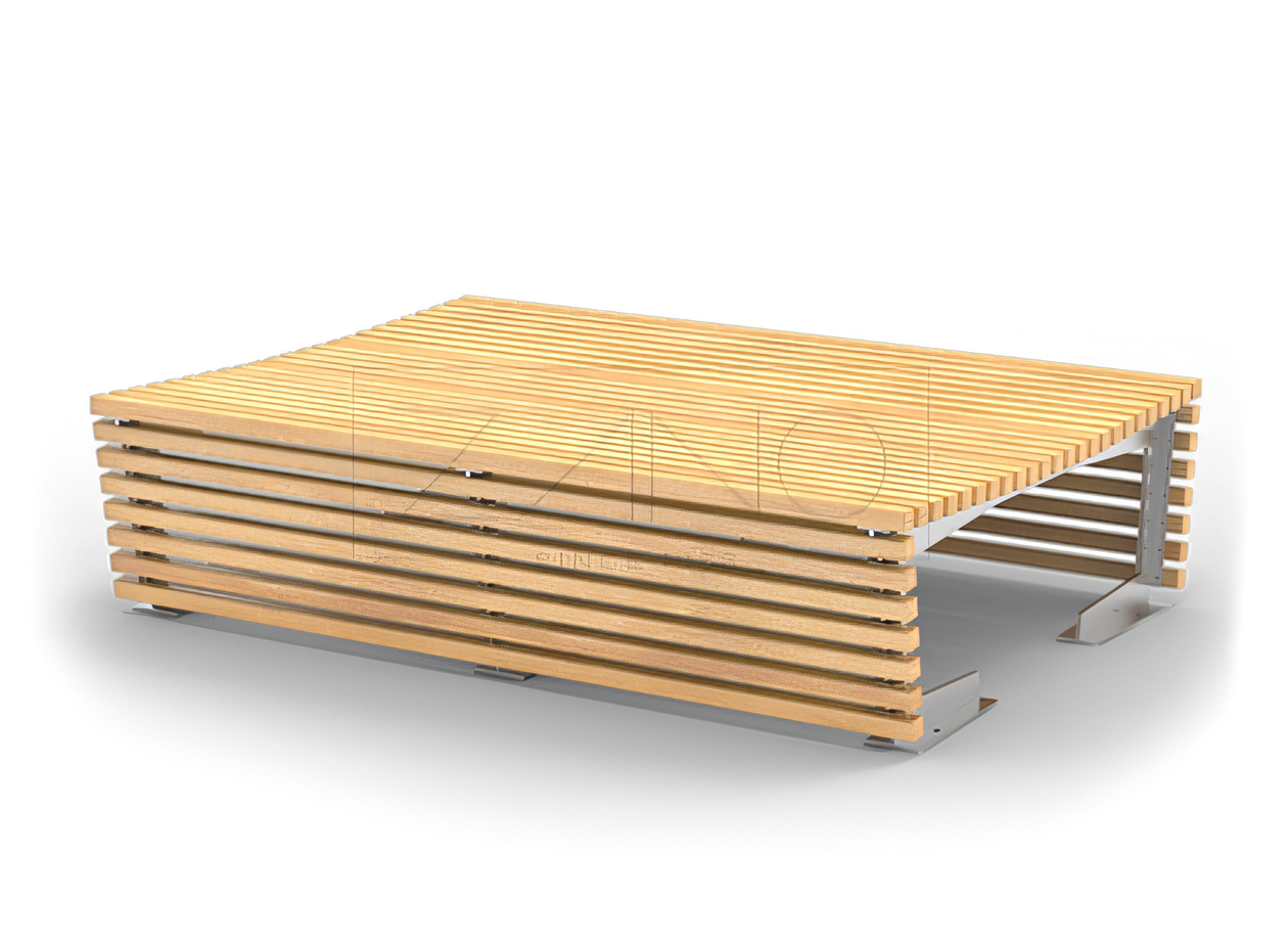 Flash dubultā platuma sols Plašs pilsētas soliņš