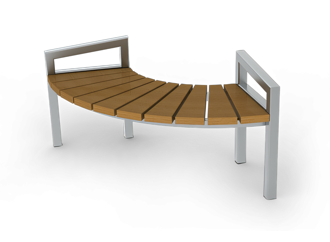 mūsdienīgi noapaļoti galerijas soliņi