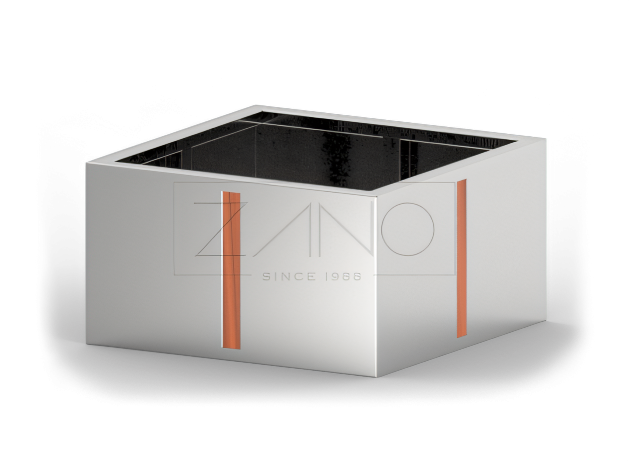 Stilīgs nerūsējošā tērauda pilsētas pods no ZANO pilsētas mēbeļu kolekcijas Stilīgs nerūsējošā tērauda pilsētas pods no ZANO pilsētas mēbeļu kolekcijas