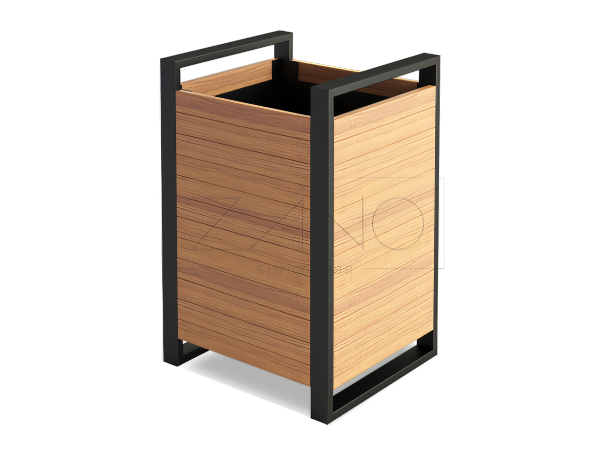 Lieli koka podi Moderns un elegants koka poda modelis ar metāla rāmi