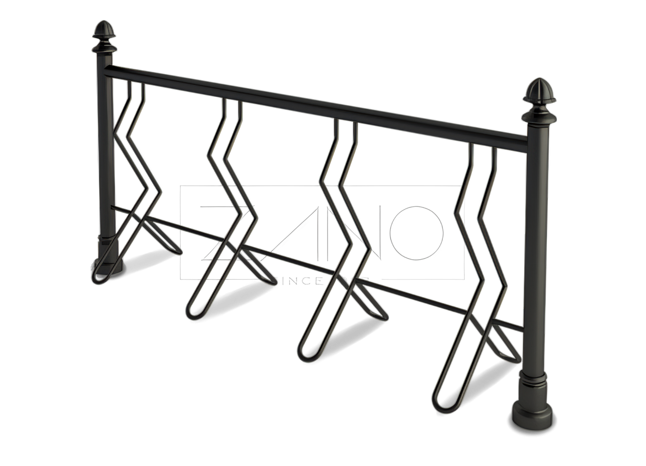 velosipēdu statīvs no melna tērauda