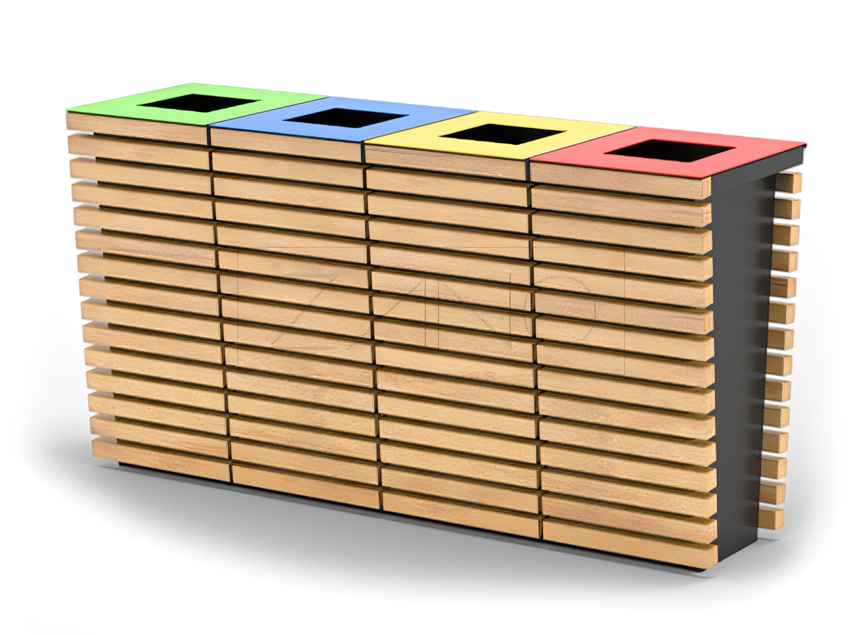 Āra atkritumu urna plastmasai, metālam, stiklam un makulatūrai Āra atkritumu urna plastmasai, metālam, stiklam un makulatūrai