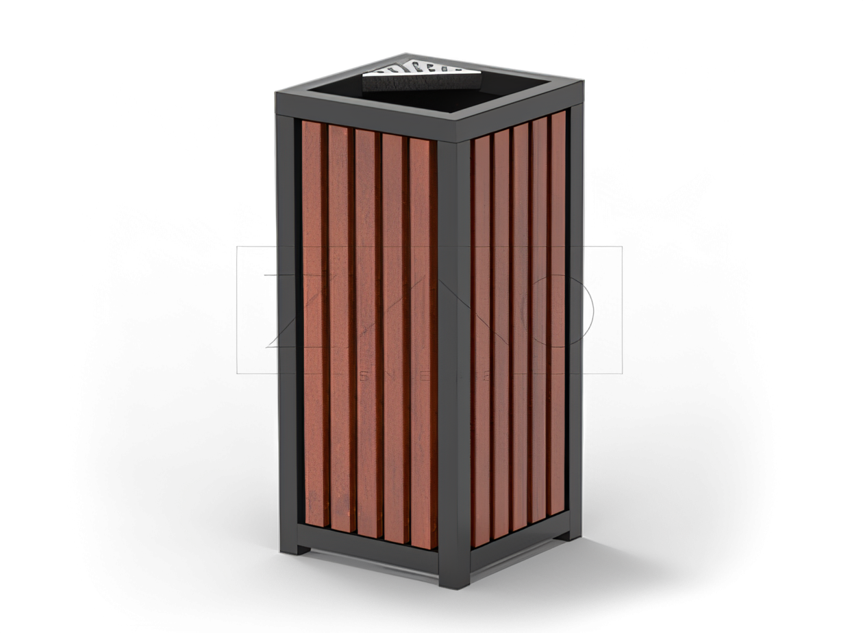 metāla atkritumu urna ar klasisko Altus stūra pelnu trauku mūsdienīgi grozi ar pelnu trauku no melna tērauda