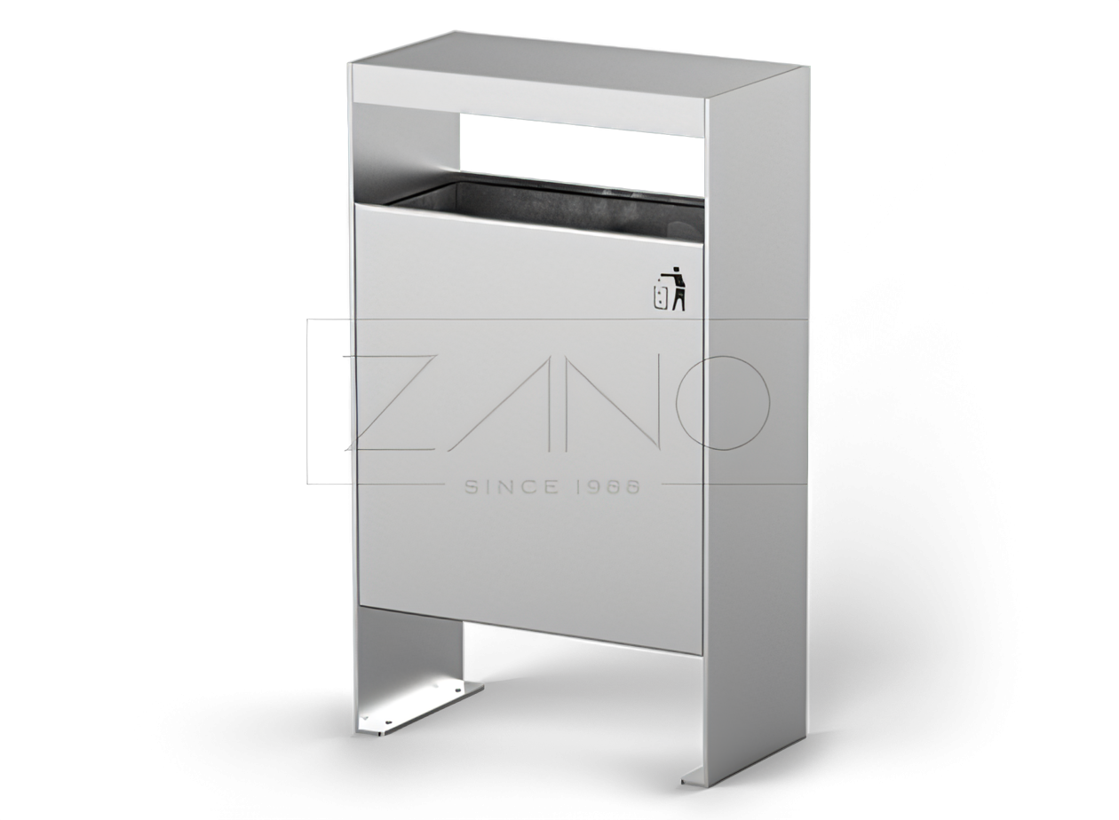 Vienkār&scaron;s pla&scaron;s pilsētas grozs no nerūsējo&scaron;ā tērauda