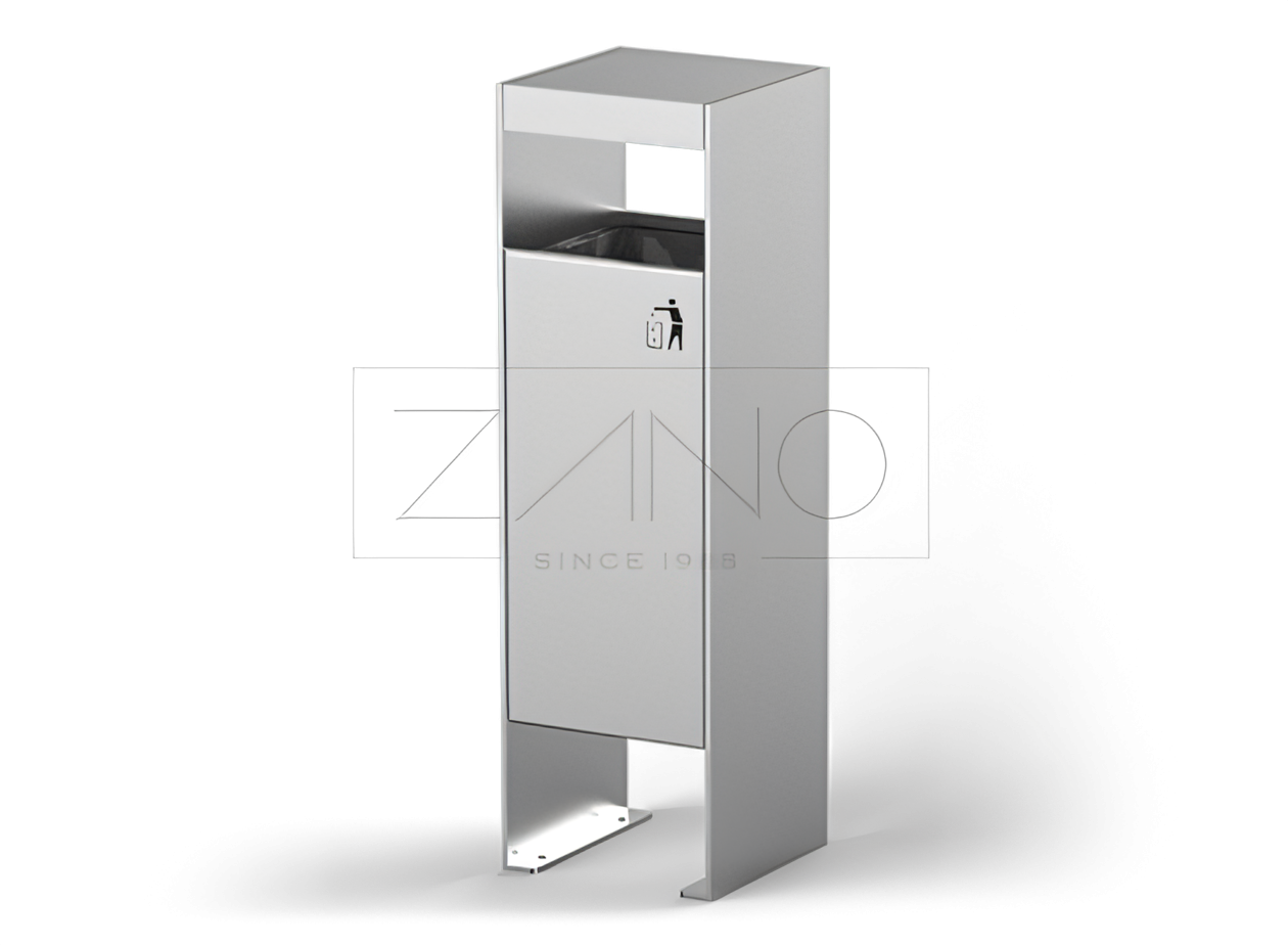 Eleganta atkritumu urna no nerūsējo&scaron;ā tērauda