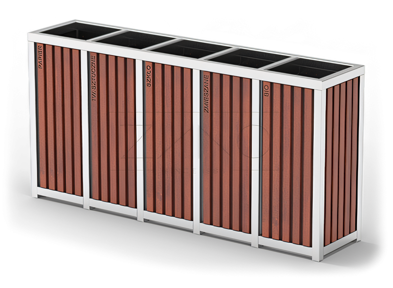 Atkritumu šķirošanas tvertnes Pilsētas atkritumu šķirošanas konteineri