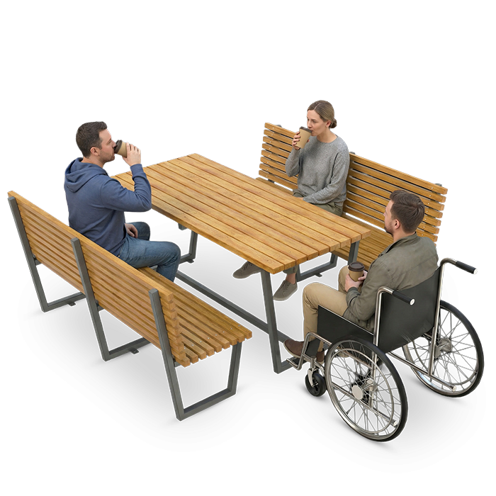 Bergen galds ar soliem