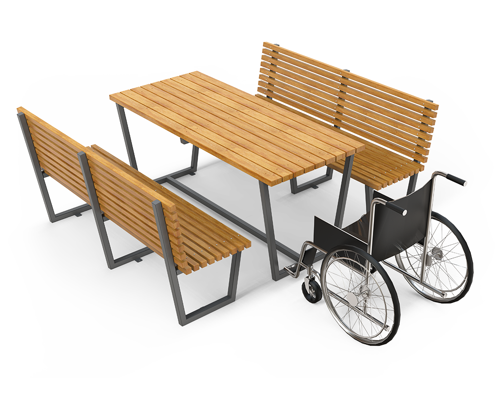 Bergen komplekts Galds un divi soliņi