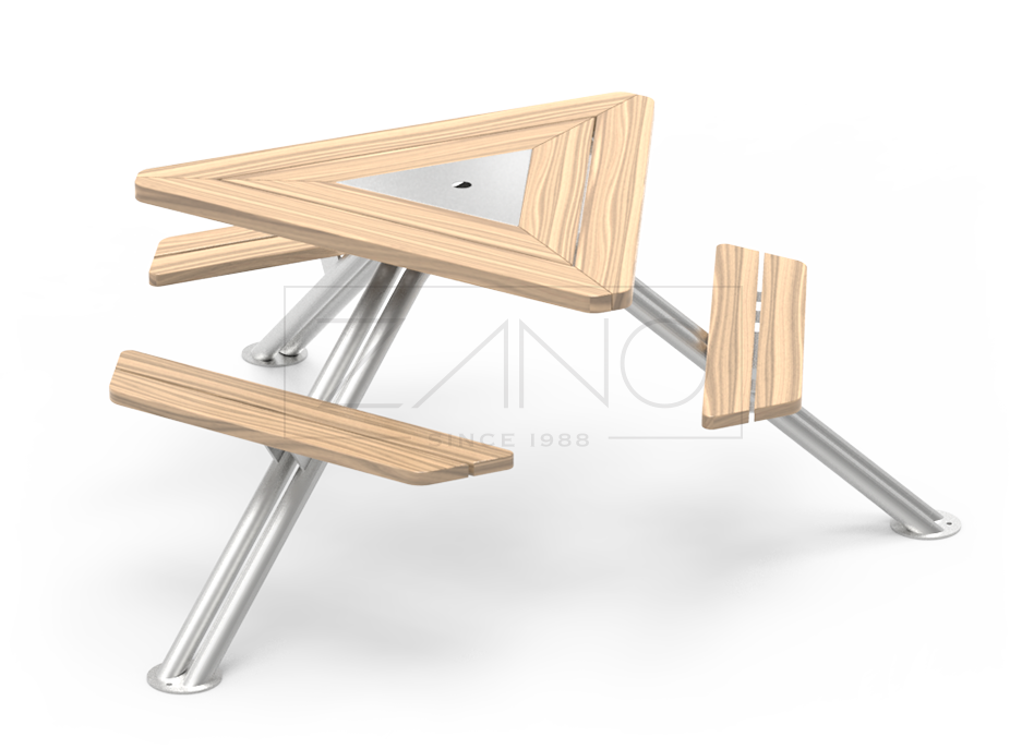 Mars ir piknika galds, kas apvieno tradicionālo sēdvietu funkciju dārzos un mazdārziņos ar mūsdienīgu pilsētas mēbeļu raksturu.