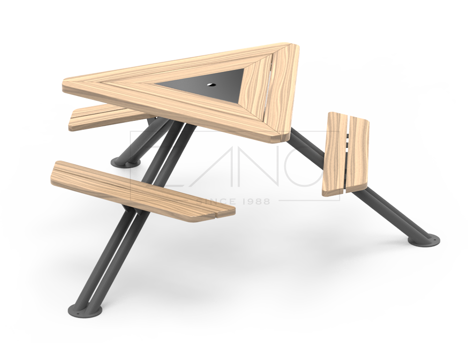 Piknika galds Mars ir pilsētnieciska mēbele, kas apvieno tradicionālā piknika galda funkciju ar mūsdienīgu mūsdienu pilsētas arhitektūras elementu.
