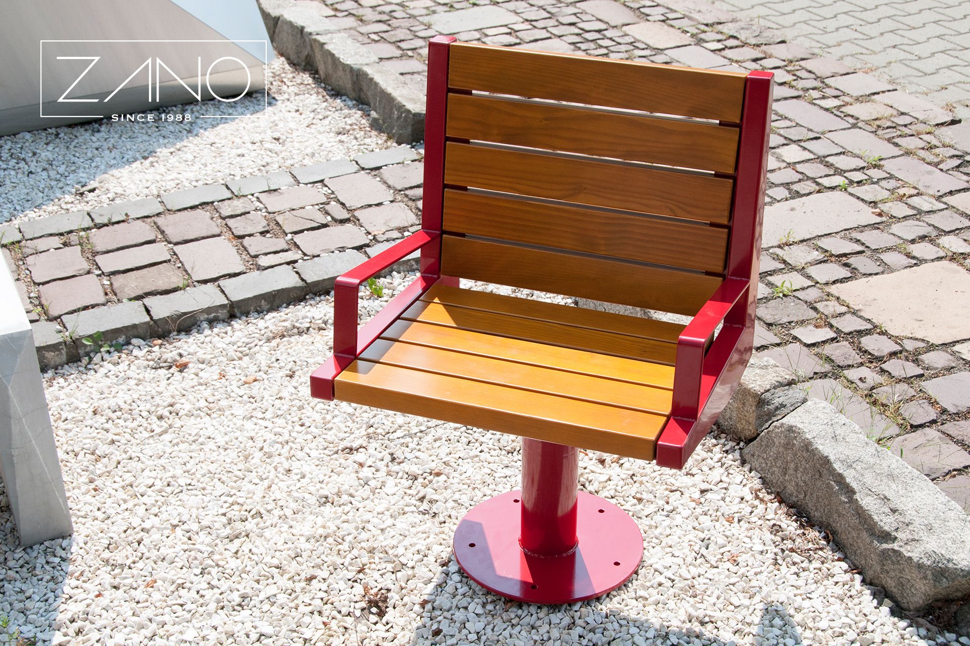 Pilsētas grozāmie krēsli no tērauda, krāsoti ar 3003 RAL krāsu