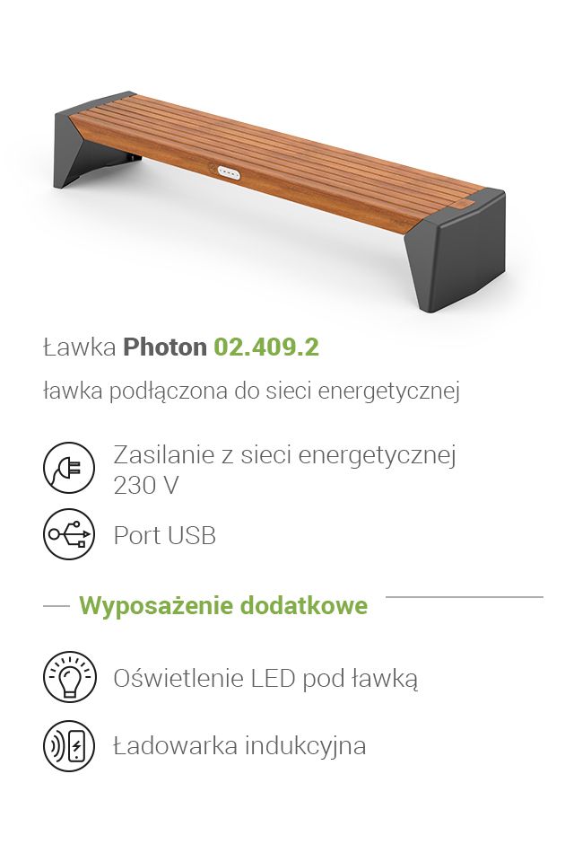 Photon bench 02.409.2 | No elektrotīkla darbināms multimediju stends